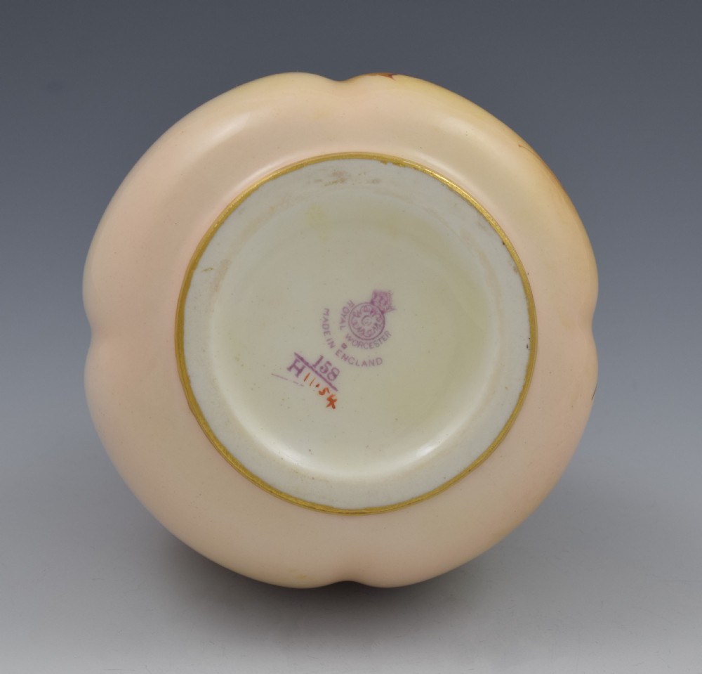 Royal Worcester Blackberry Vase By Kitty Blake H158 1928 View VII