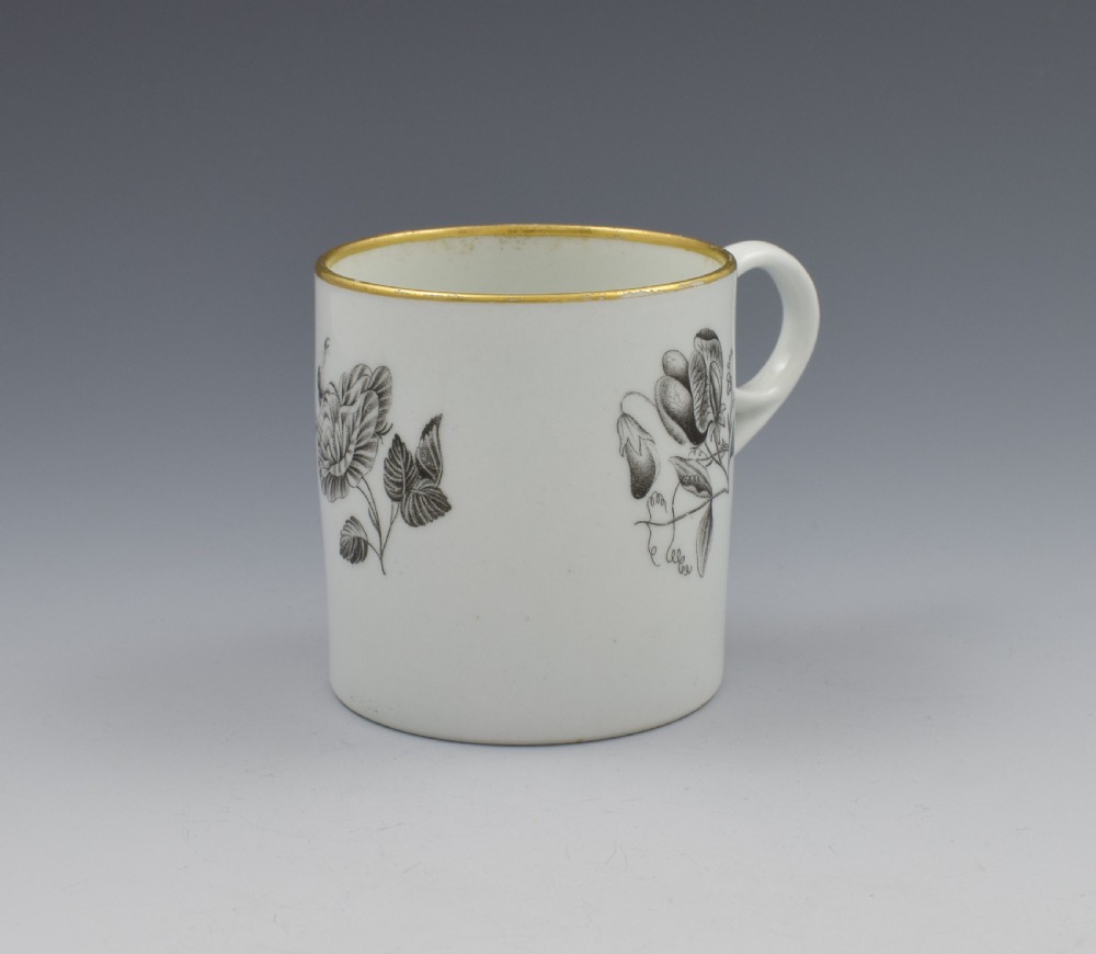 Barr Flight & Barr Worcester Porcelain Bat Print Floral Coffee Can View II
