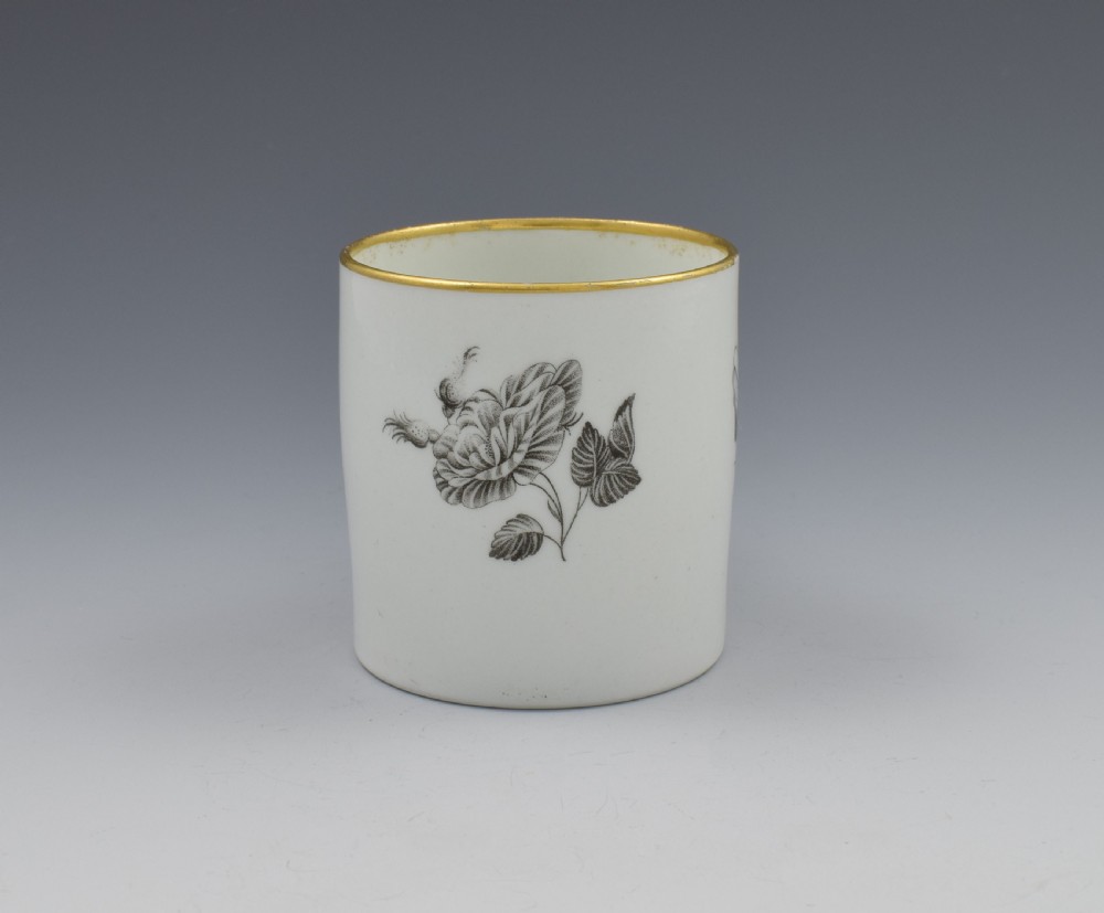 Barr Flight & Barr Worcester Porcelain Bat Print Floral Coffee Can View III