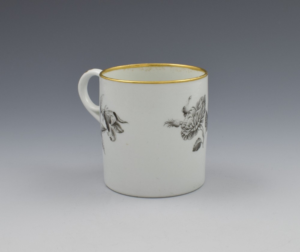 Barr Flight & Barr Worcester Porcelain Bat Print Floral Coffee Can View IV