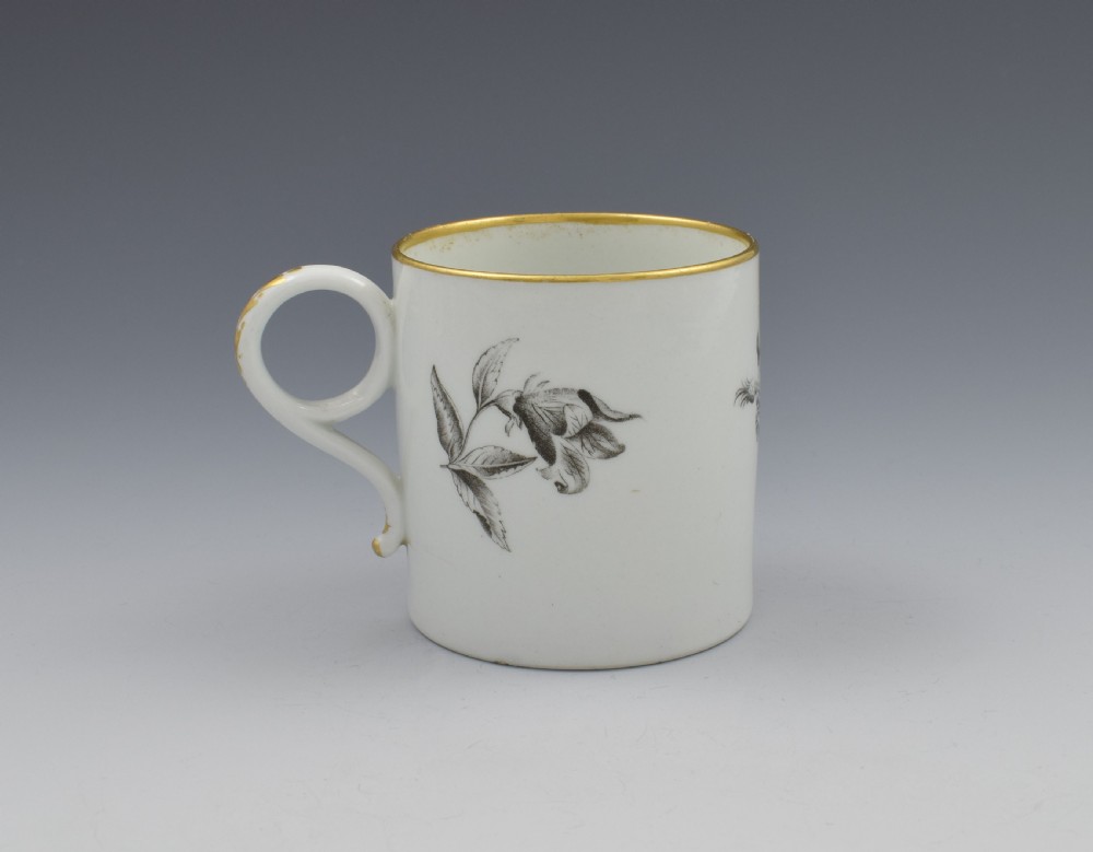 Barr Flight & Barr Worcester Porcelain Bat Print Floral Coffee Can View V