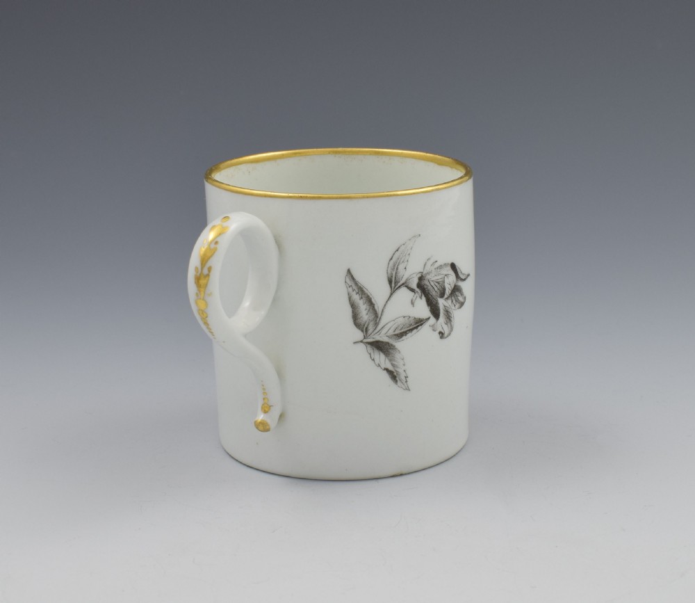 Barr Flight & Barr Worcester Porcelain Bat Print Floral Coffee Can View VI