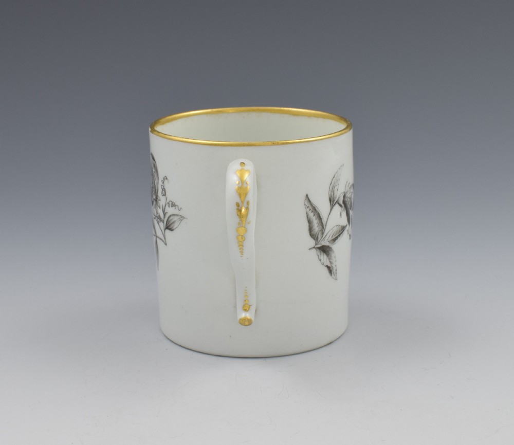 Barr Flight & Barr Worcester Porcelain Bat Print Floral Coffee Can View VII