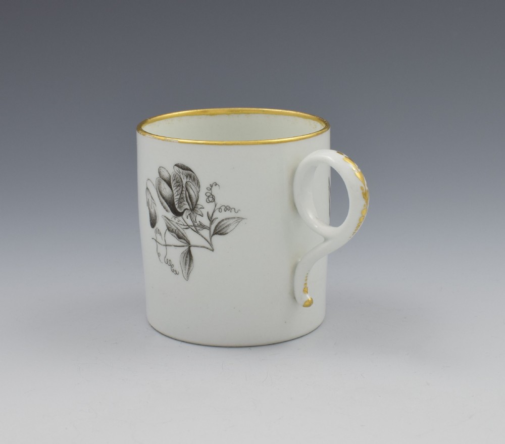 Barr Flight & Barr Worcester Porcelain Bat Print Floral Coffee Can View VIII