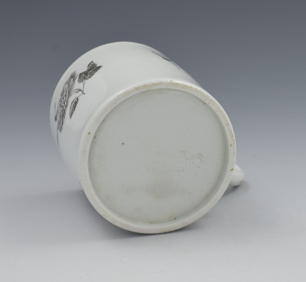 Barr Flight & Barr Worcester Porcelain Bat Print Floral Coffee Can View X