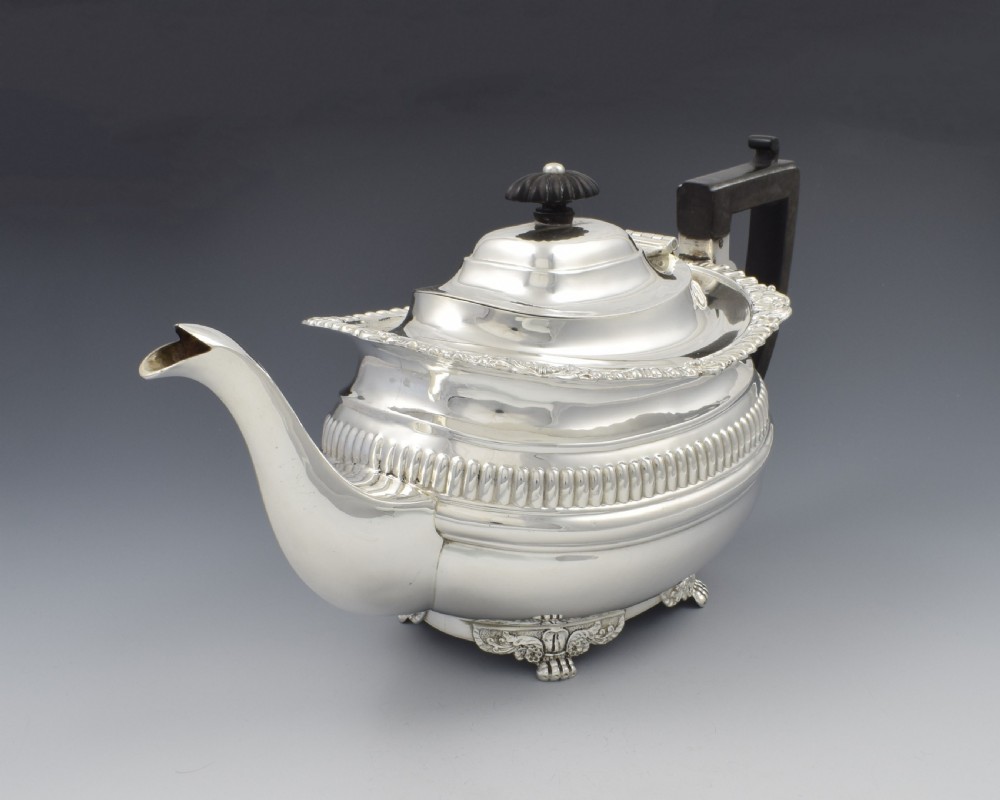 Edwardian Silver Teapot Chester 1906 Nathan & Hayes View II