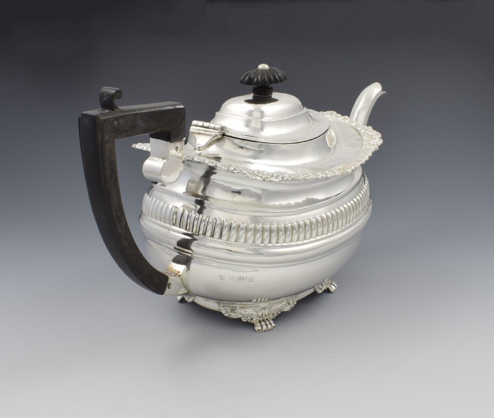 Edwardian Silver Teapot Chester 1906 Nathan & Hayes View VI