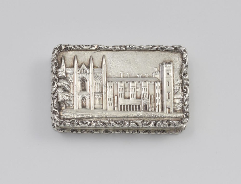 William IV Silver Castle Top Vinaigrette Newstead Abbey Taylor & Perry