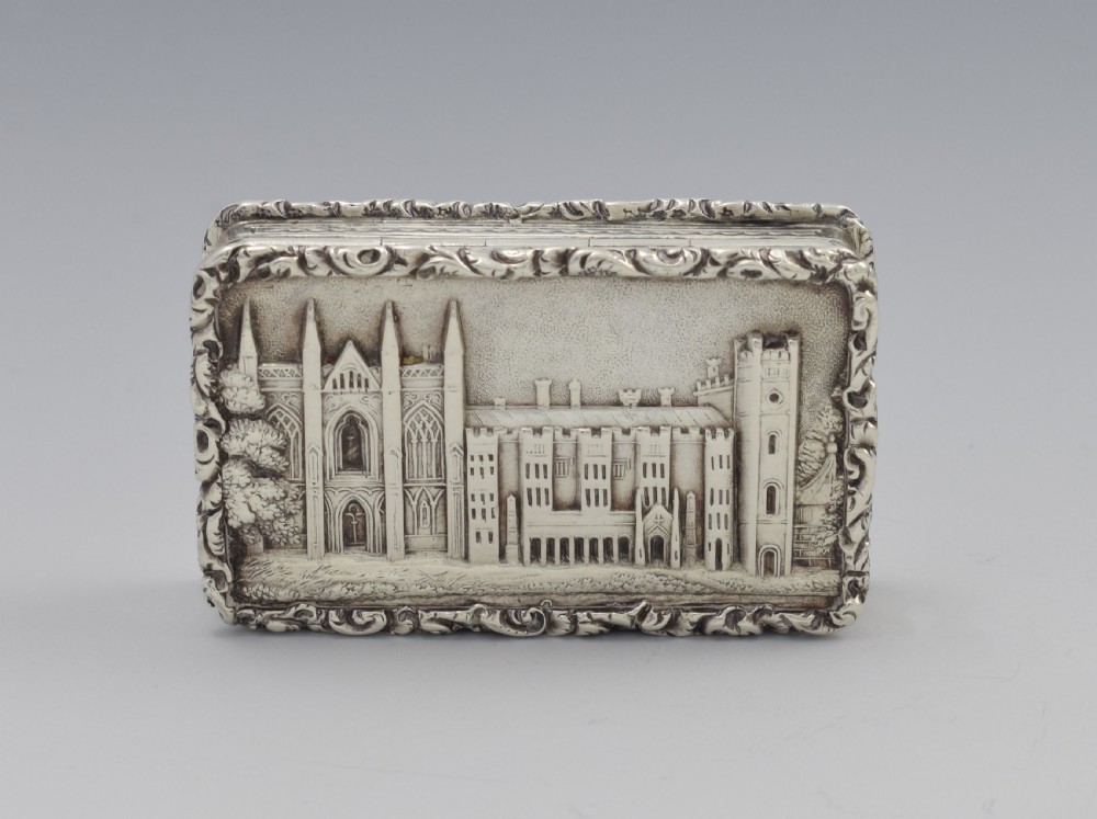 William IV Silver Castle Top Vinaigrette Newstead Abbey Taylor & Perry View V