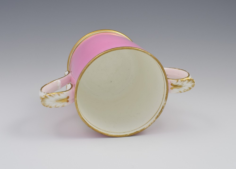 Grainger & Co. Worcester Pink Loving Cup View Of Worcester c.1870 View X
