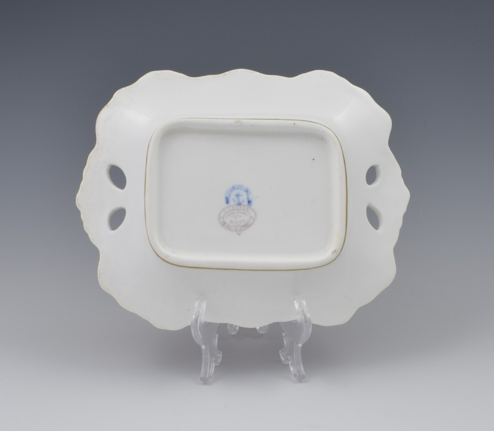 Antique Davenport Porcelain Dessert Dish View Of Ross-On-Wye c.1840 View VI