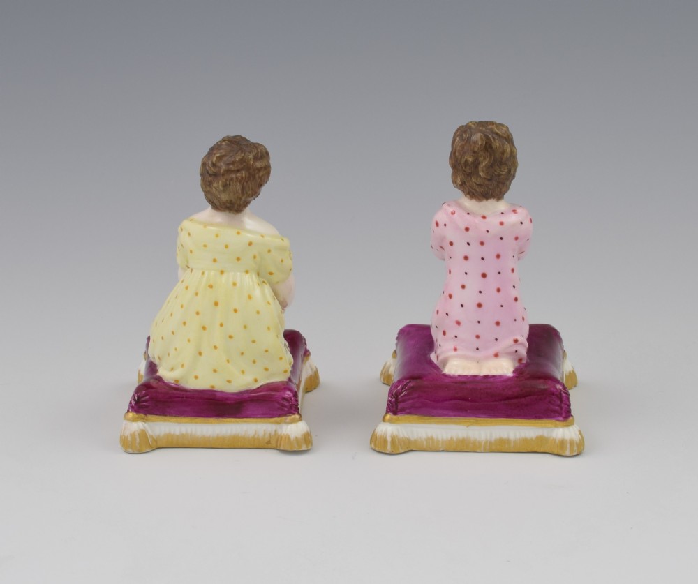 Sampson Hancock King Street Derby Pair Small Figures Morning & Night View III