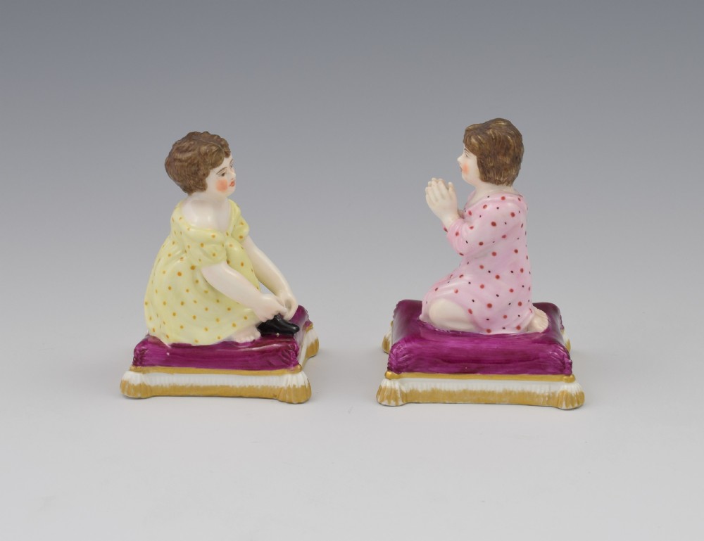 Sampson Hancock King Street Derby Pair Small Figures Morning & Night View IV