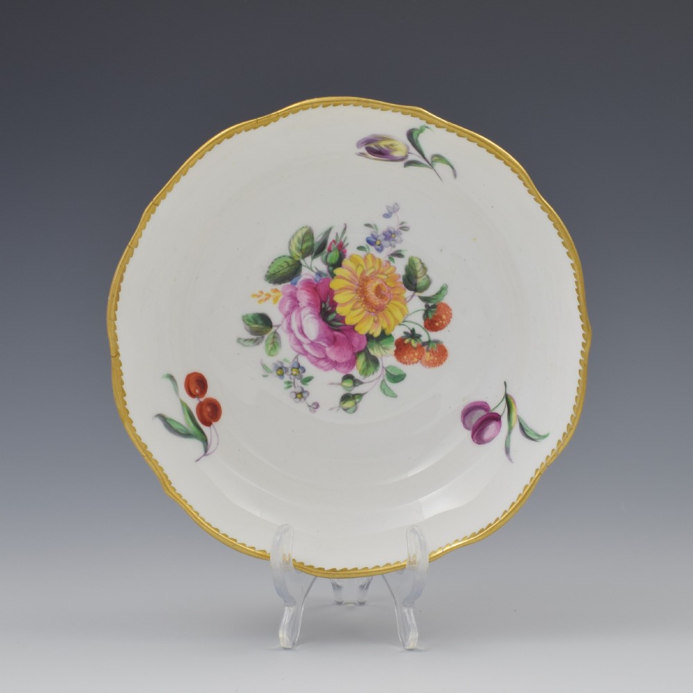 Derby Porcelain Royal Flute Waisted Chocolate Cup & Saucer c.1780 View III