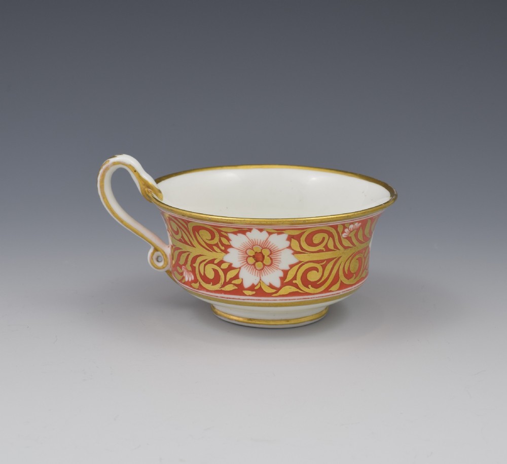 Spode Etruscan Cup & Saucer Serpent Handle c.1817 Pattern 878 View III
