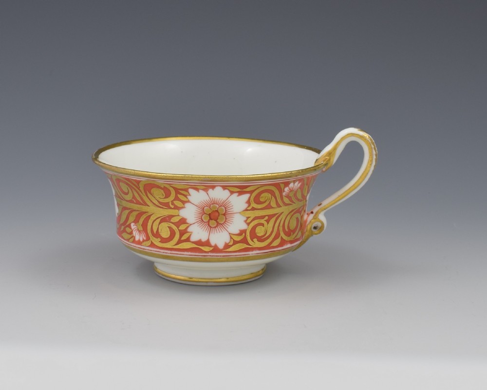Spode Etruscan Cup & Saucer Serpent Handle c.1817 Pattern 878 View VI