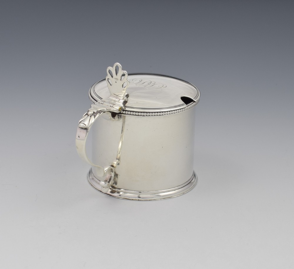 Georgian Silver Drum Mustard Pot Robert Hennell 1782 View II