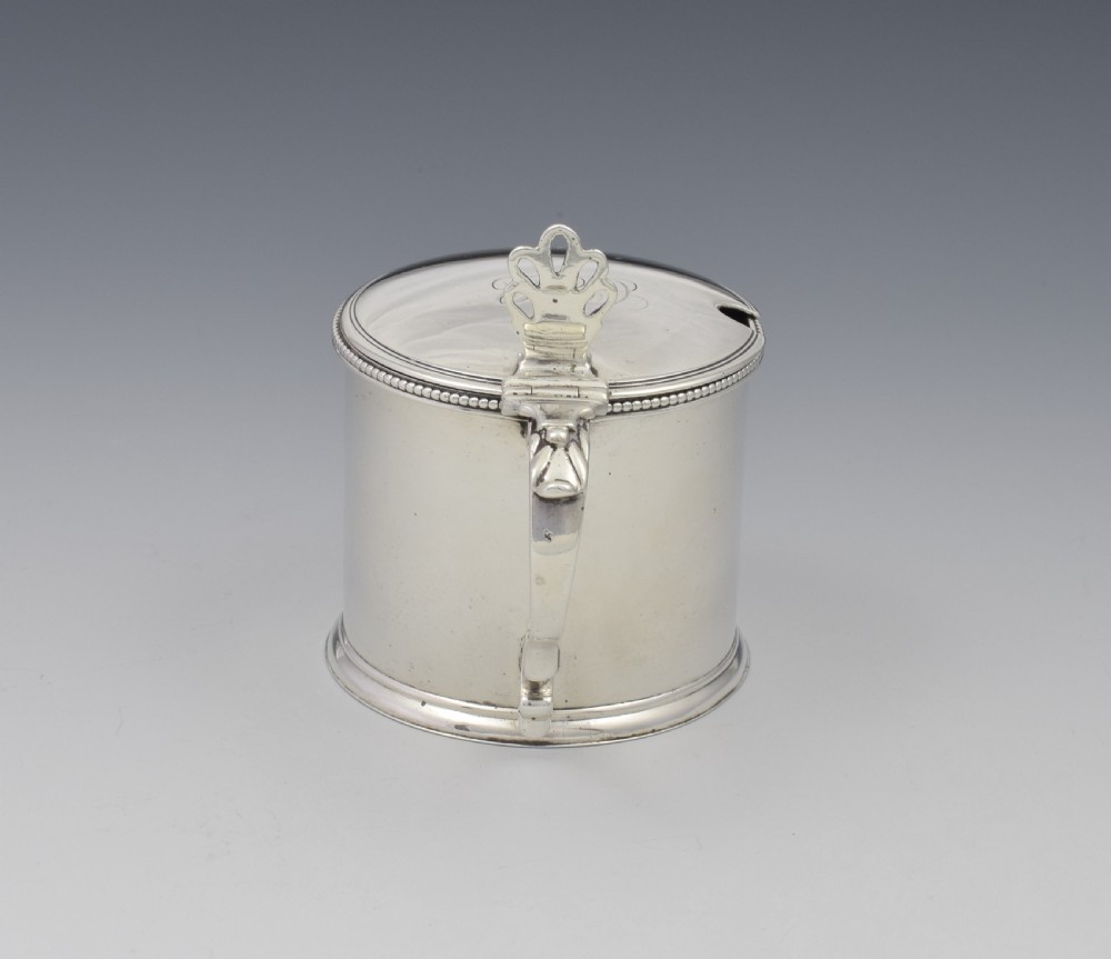 Georgian Silver Drum Mustard Pot Robert Hennell 1782 View III
