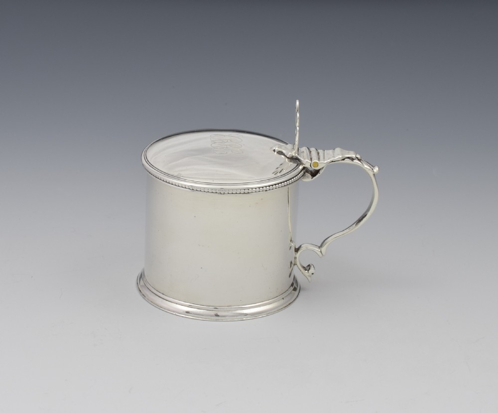 Georgian Silver Drum Mustard Pot Robert Hennell 1782 View IV