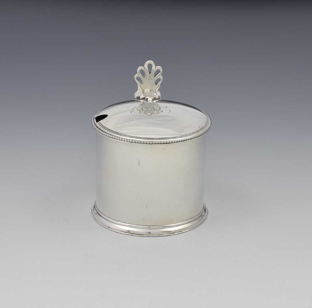Georgian Silver Drum Mustard Pot Robert Hennell 1782 View V
