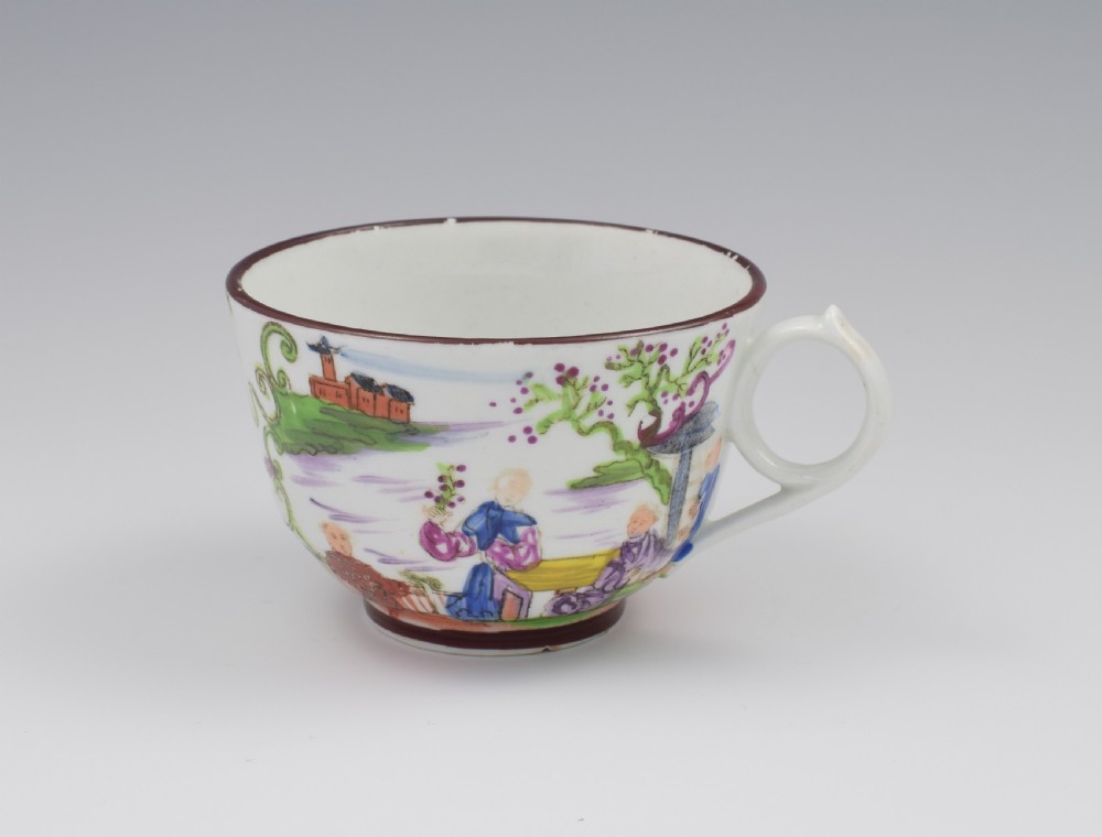 Miles Mason Porcelain Boy At The Door Pattern Tea Cup & Saucer View IV