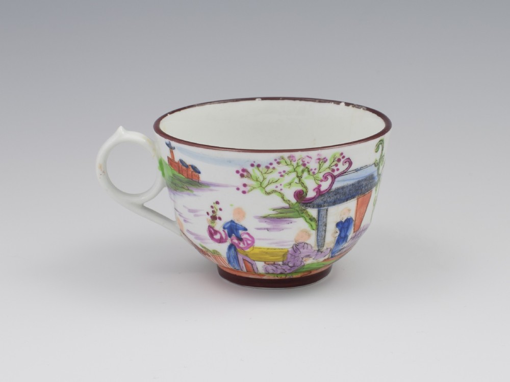 Miles Mason Porcelain Boy At The Door Pattern Tea Cup & Saucer View VI
