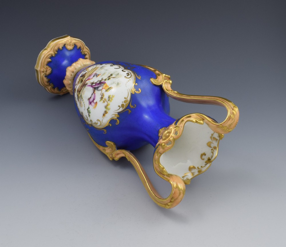 Large Coalport Vase With Sevres Style Birds By Randall c.1845 View VII