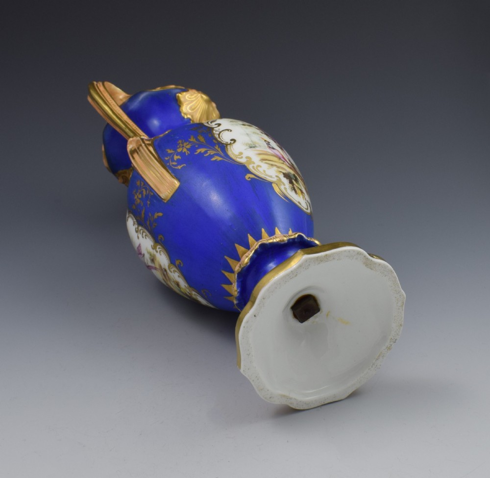 Large Coalport Vase With Sevres Style Birds By Randall c.1845 View VIII