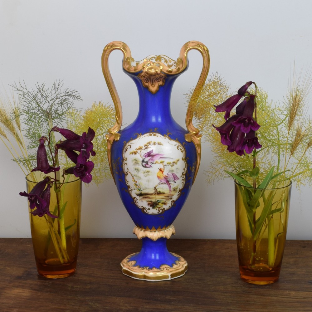 Large Coalport Vase With Sevres Style Birds By Randall c.1845 View X