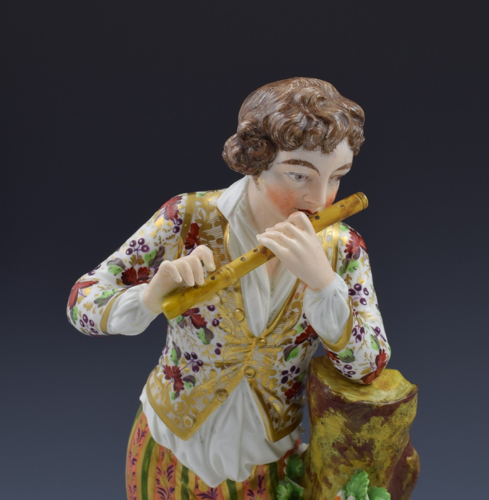 Large Pair Of Bloor Derby Porcelain Figures Shepherd & Shepherdess N369 View VI