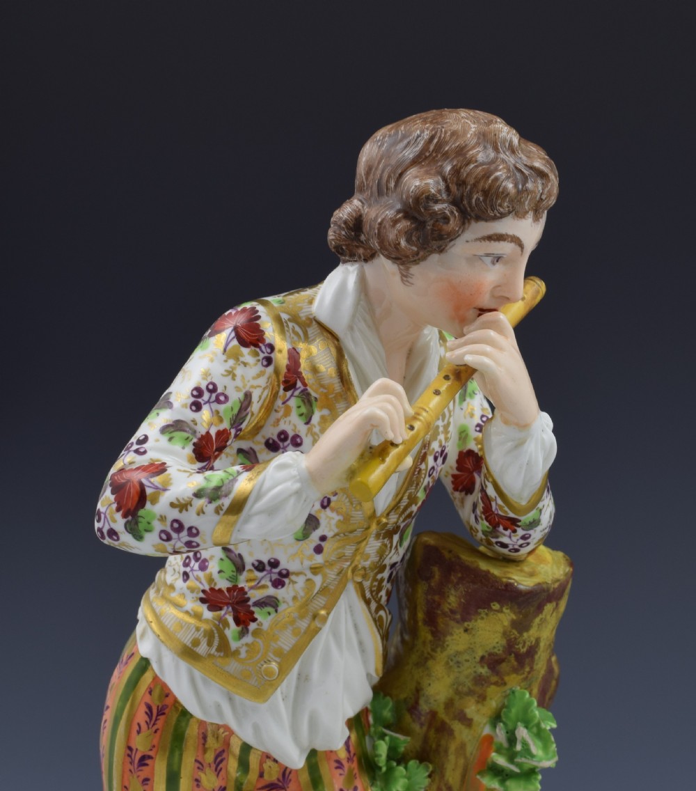 Large Pair Of Bloor Derby Porcelain Figures Shepherd & Shepherdess N369 View VII