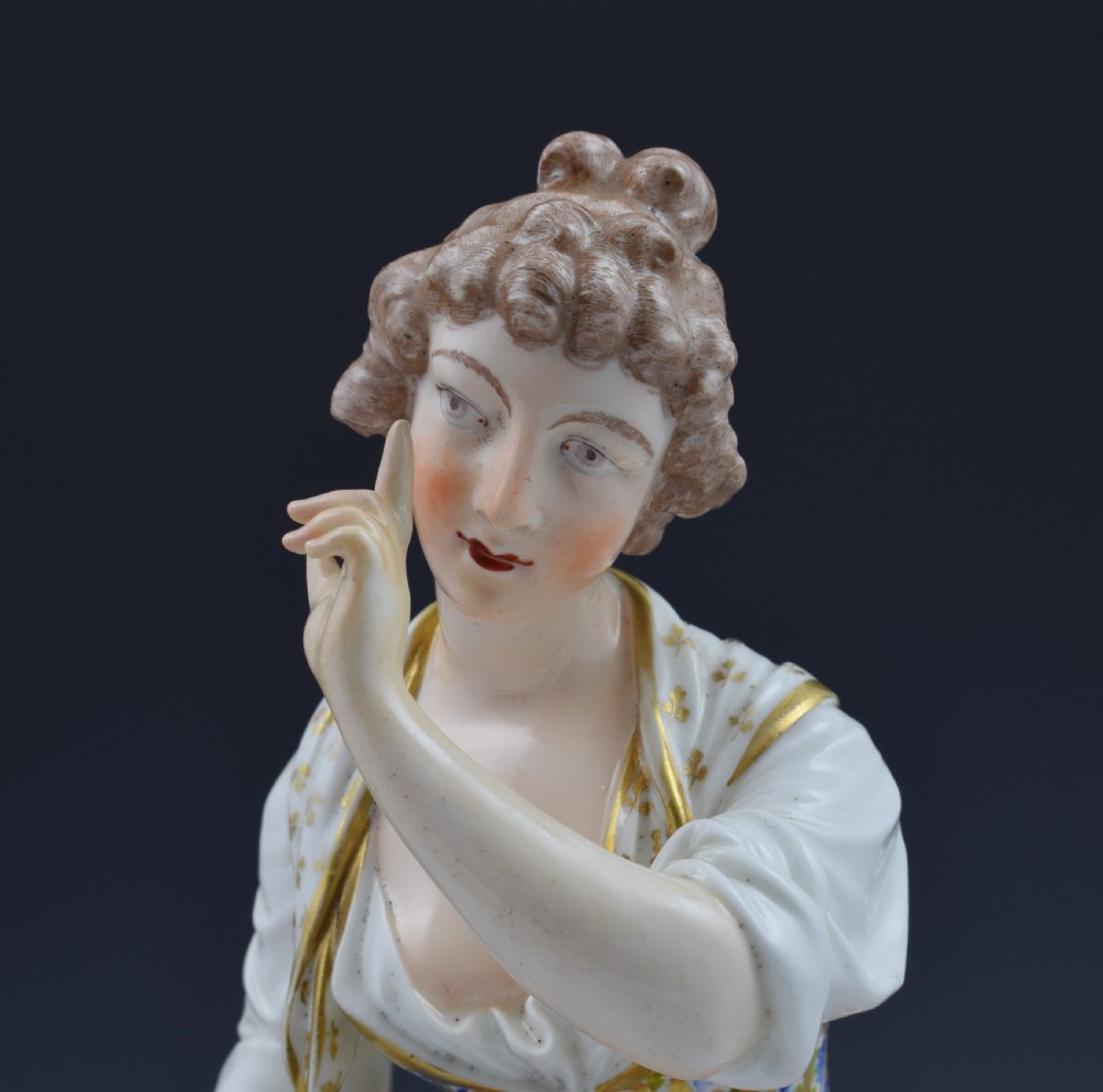 Large Pair Of Bloor Derby Porcelain Figures Shepherd & Shepherdess N369 View IX