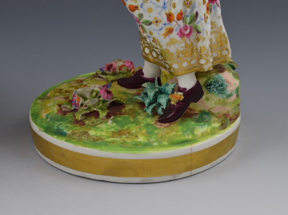 Large Pair Of Bloor Derby Porcelain Figures Shepherd & Shepherdess N369 View XVII