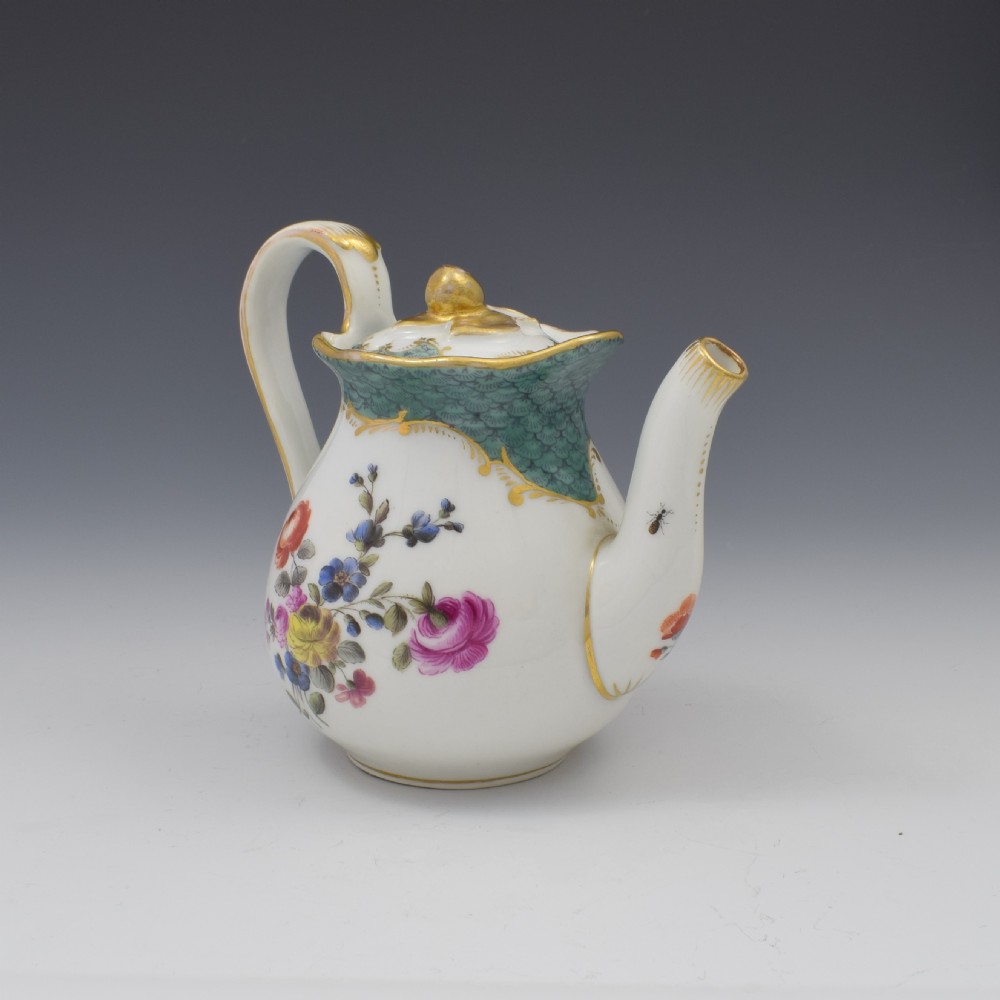 Pretty 19th Century Meissen Porcelain Small Teapot & Cover View IV