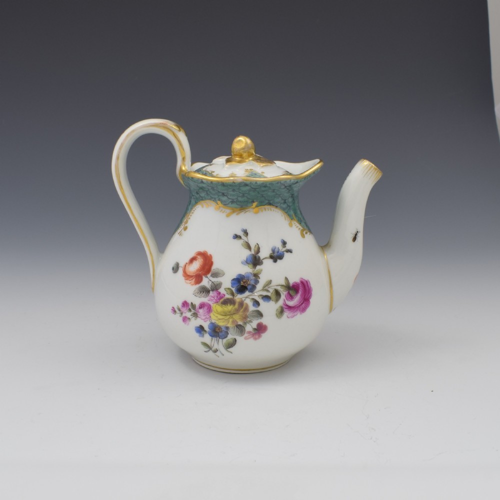 Pretty 19th Century Meissen Porcelain Small Teapot & Cover View V