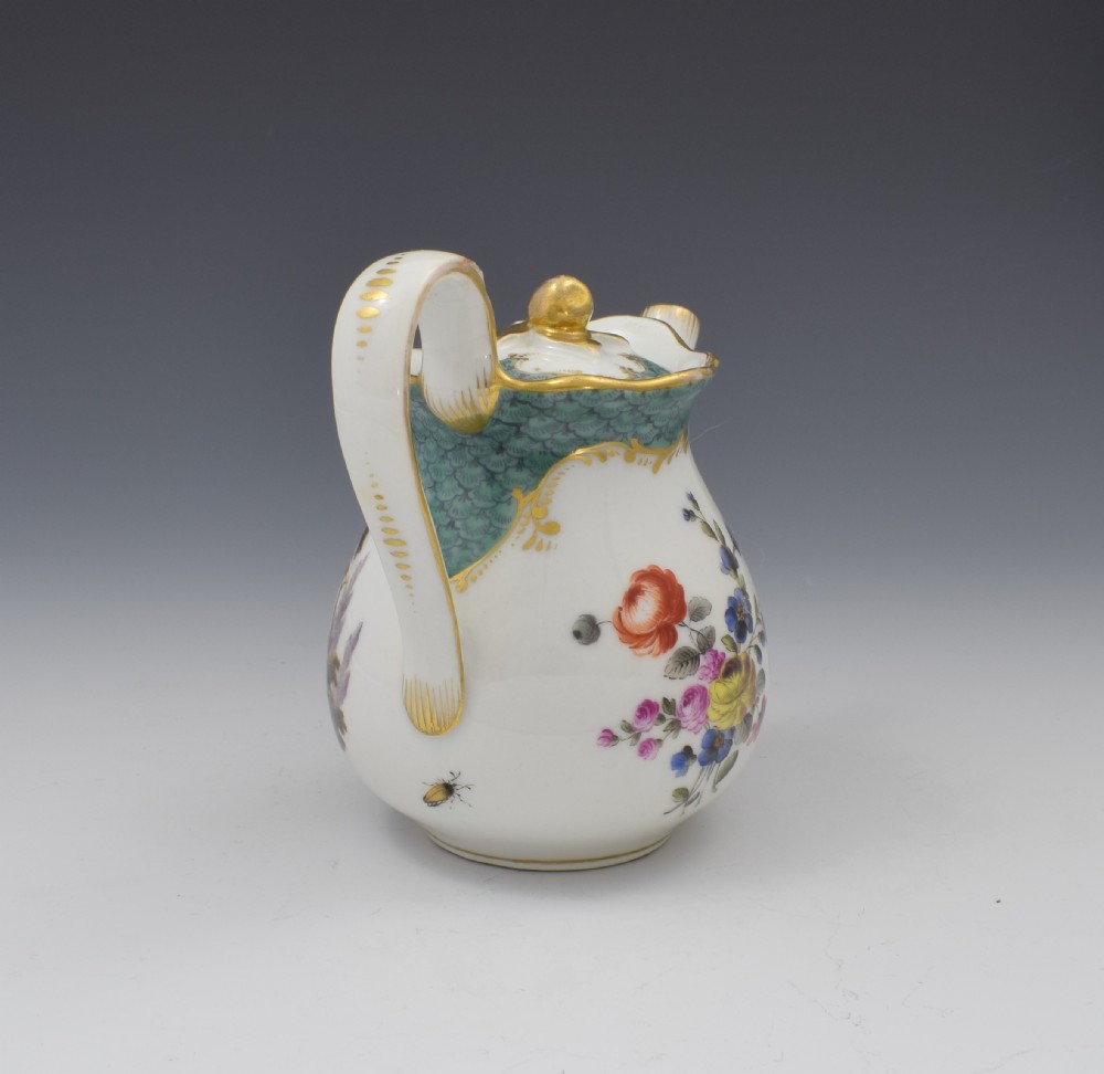 Pretty 19th Century Meissen Porcelain Small Teapot & Cover View VI