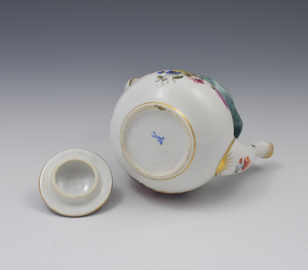 Pretty 19th Century Meissen Porcelain Small Teapot & Cover View XIV