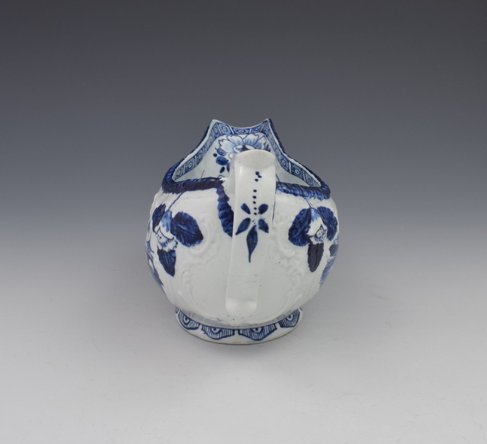 Early Derby Porcelain Blue & White Sauce Boat Chinese Scenes c.1760-65 View VIII