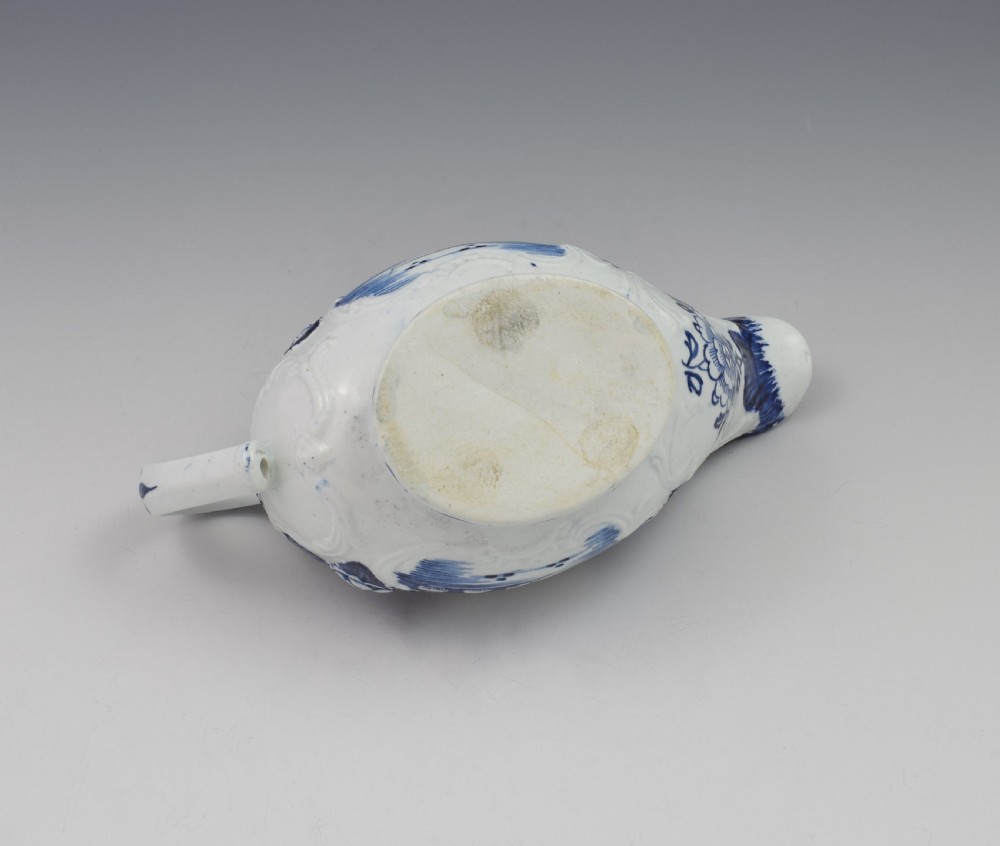Early Derby Porcelain Blue & White Sauce Boat Chinese Scenes c.1760-65 View XII