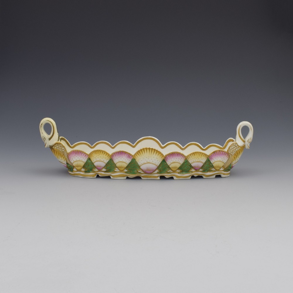 Unusual English Porcelain Scallop Shell Pen Tray Probably Coalport c.1820
