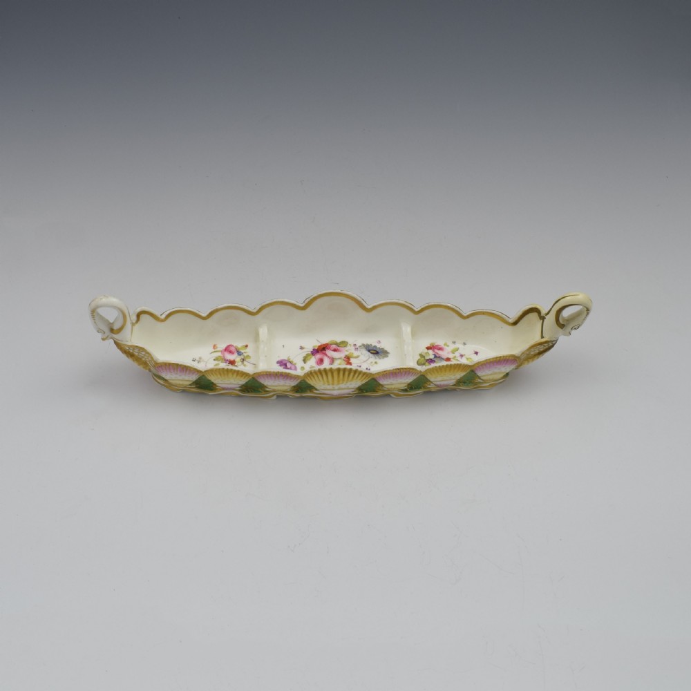 Unusual English Porcelain Scallop Shell Pen Tray Probably Coalport c.1820 View II