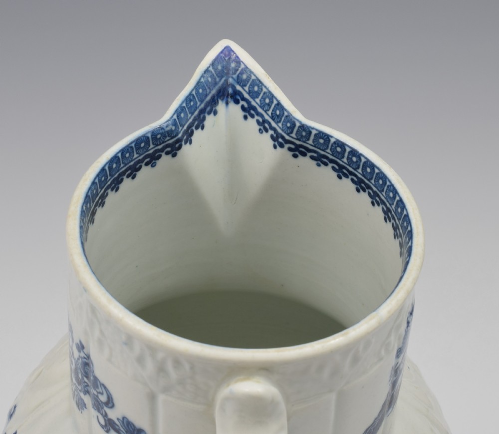 Caughley Porcelain Mask Jug Fisherman & Cormorant Pattern 
 View XII