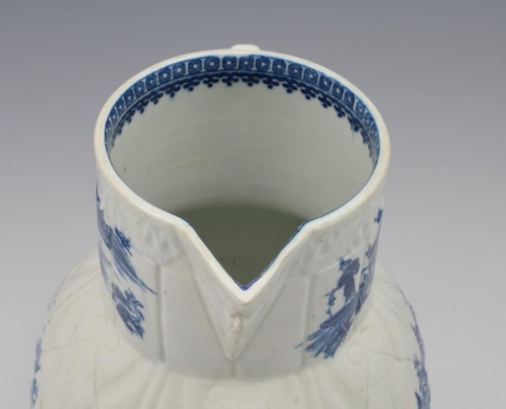 Caughley Porcelain Mask Jug Fisherman & Cormorant Pattern 
 View XIII