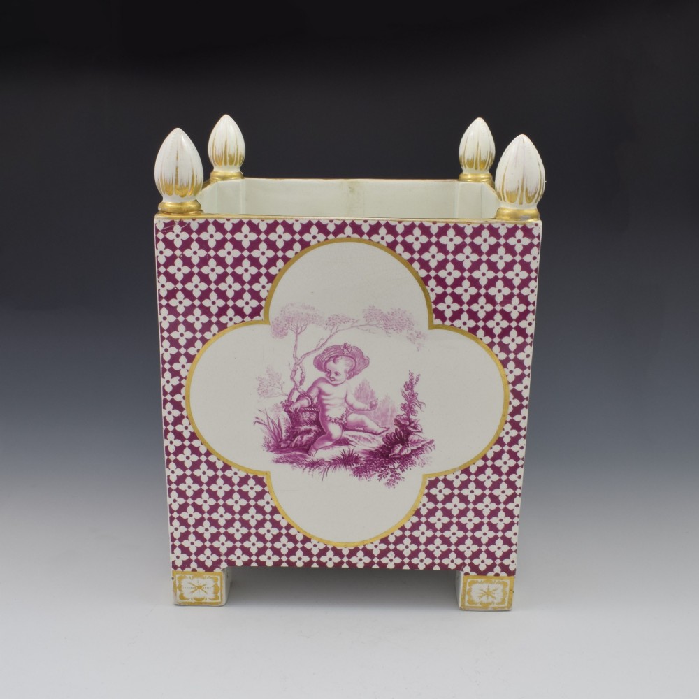 Large Victorian Minton Sevres Style Square Jardiniere