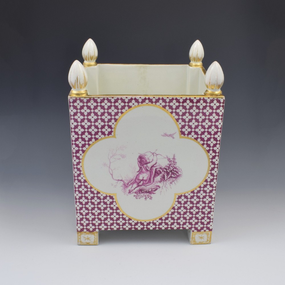 Large Victorian Minton Sevres Style Square Jardiniere View V