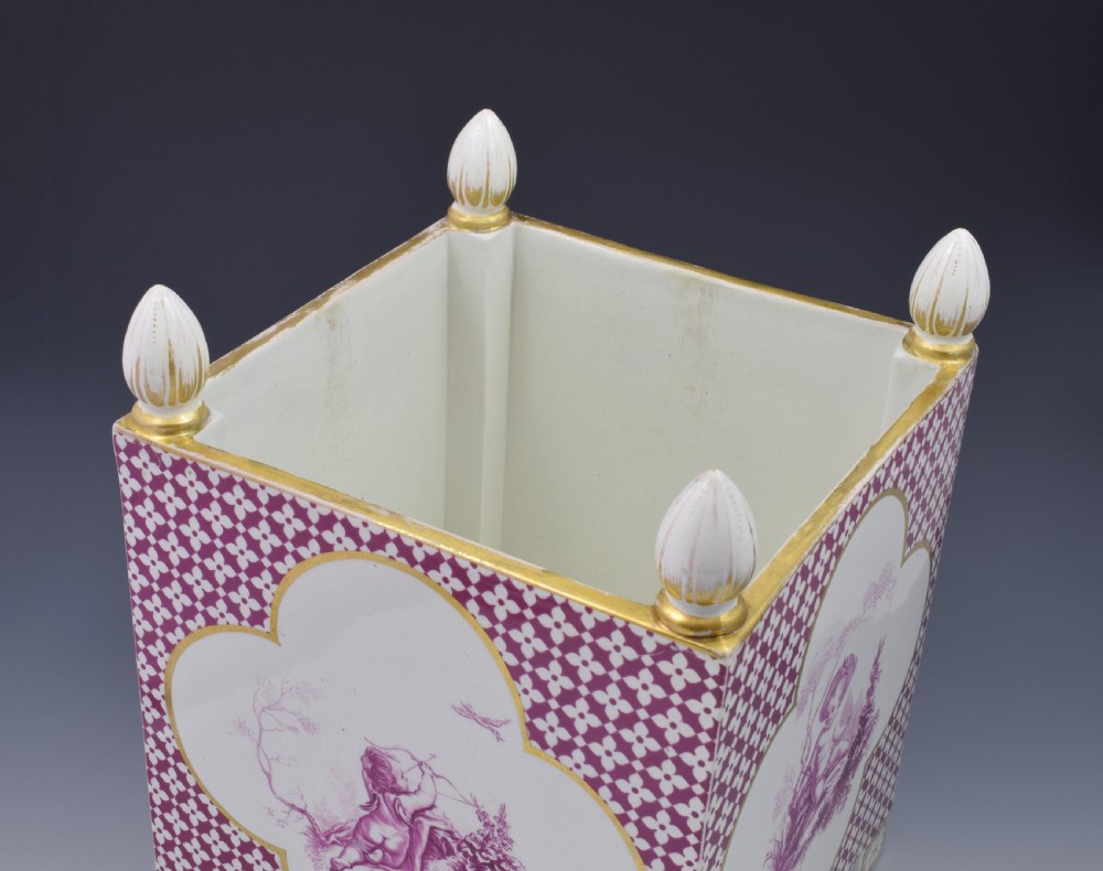 Large Victorian Minton Sevres Style Square Jardiniere View XII