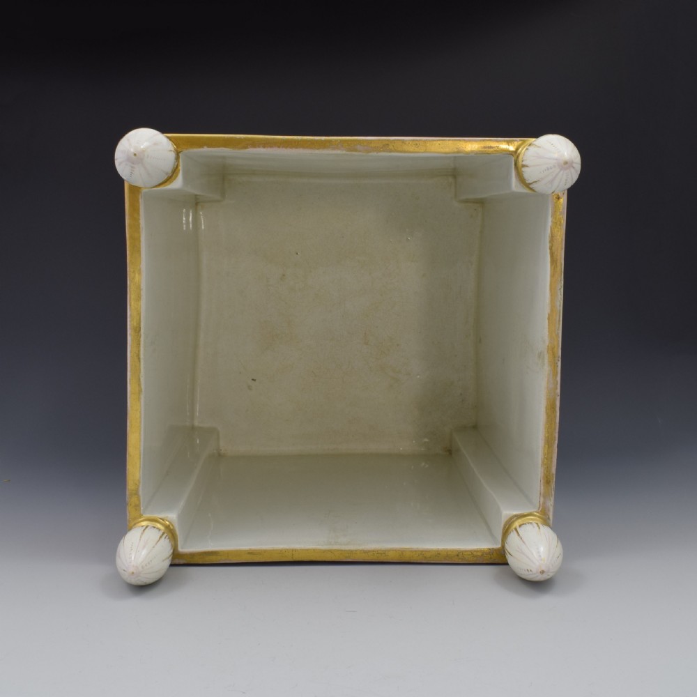Large Victorian Minton Sevres Style Square Jardiniere View XIII