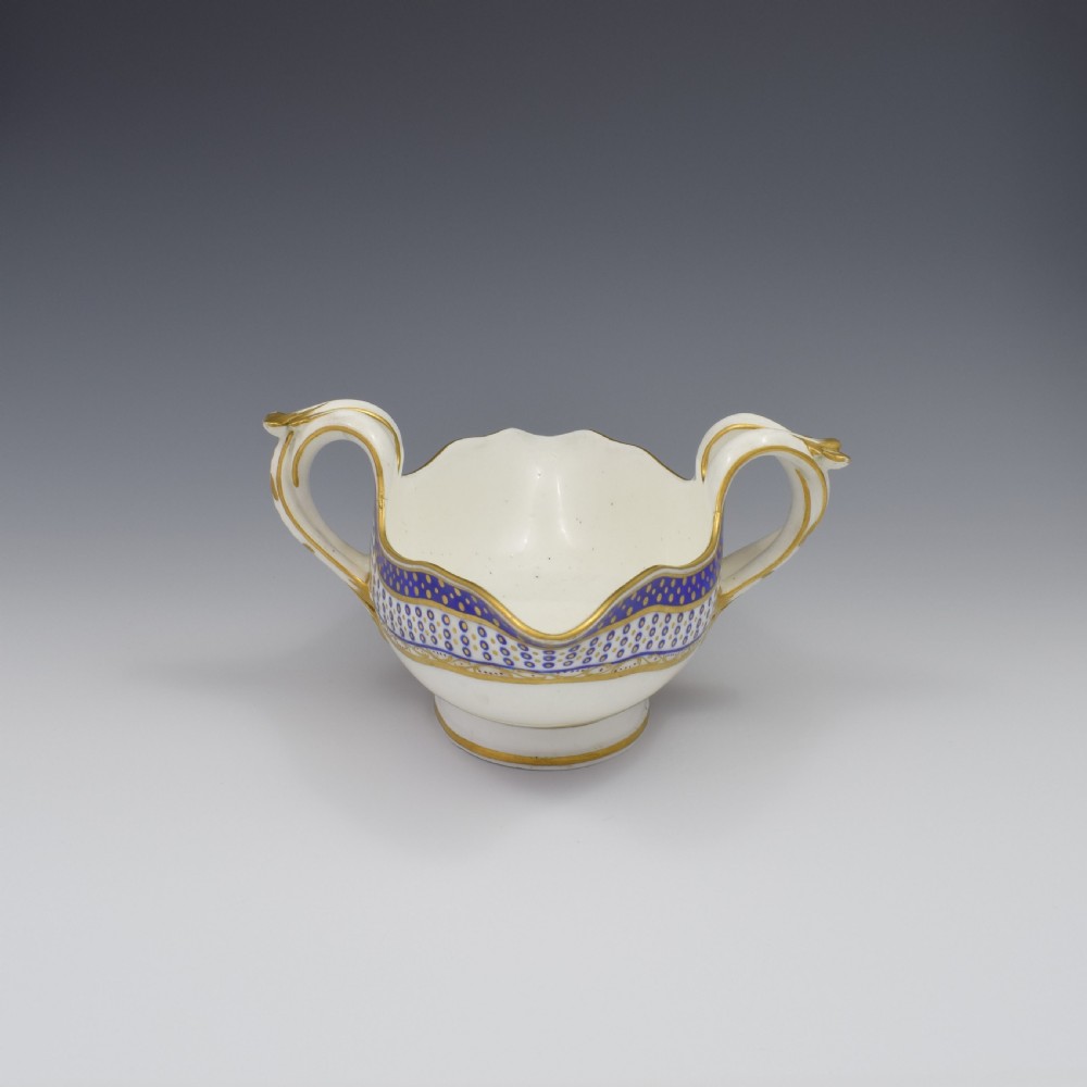 18th Century Sevres Porcelain Sauciere A Deux Sauceboat & Plate Pois Bleu 1788 View XI