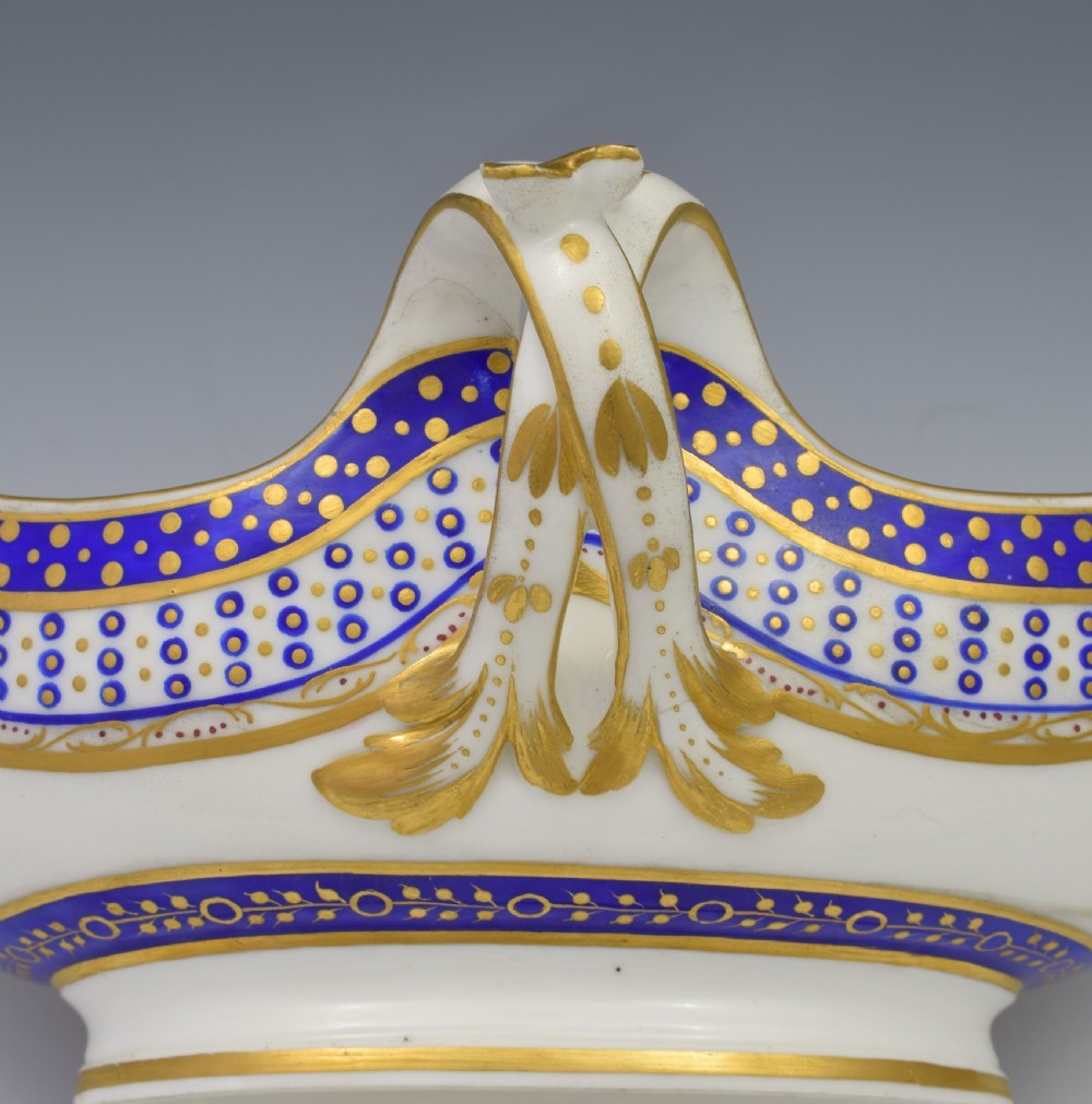 18th Century Sevres Porcelain Sauciere A Deux Sauceboat & Plate Pois Bleu 1788 View XIII