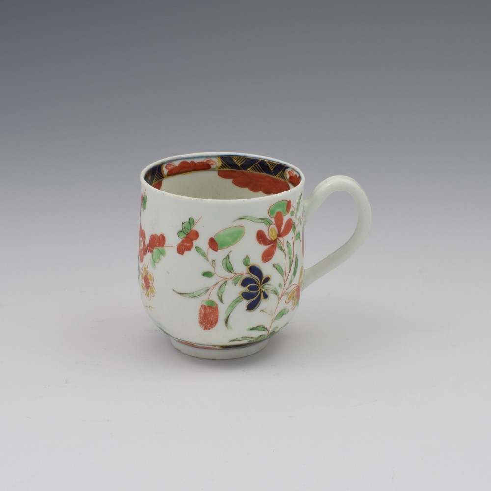 First Period Worcester Porcelain Kempthorne Pattern Coffee Cup c.1770